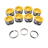 6.6 LML/LGH Choate Pistons w/rings 2011-2016 Coated, Flycut, Delipped Set
